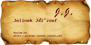 Jelinek József névjegykártya