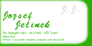 jozsef jelinek business card